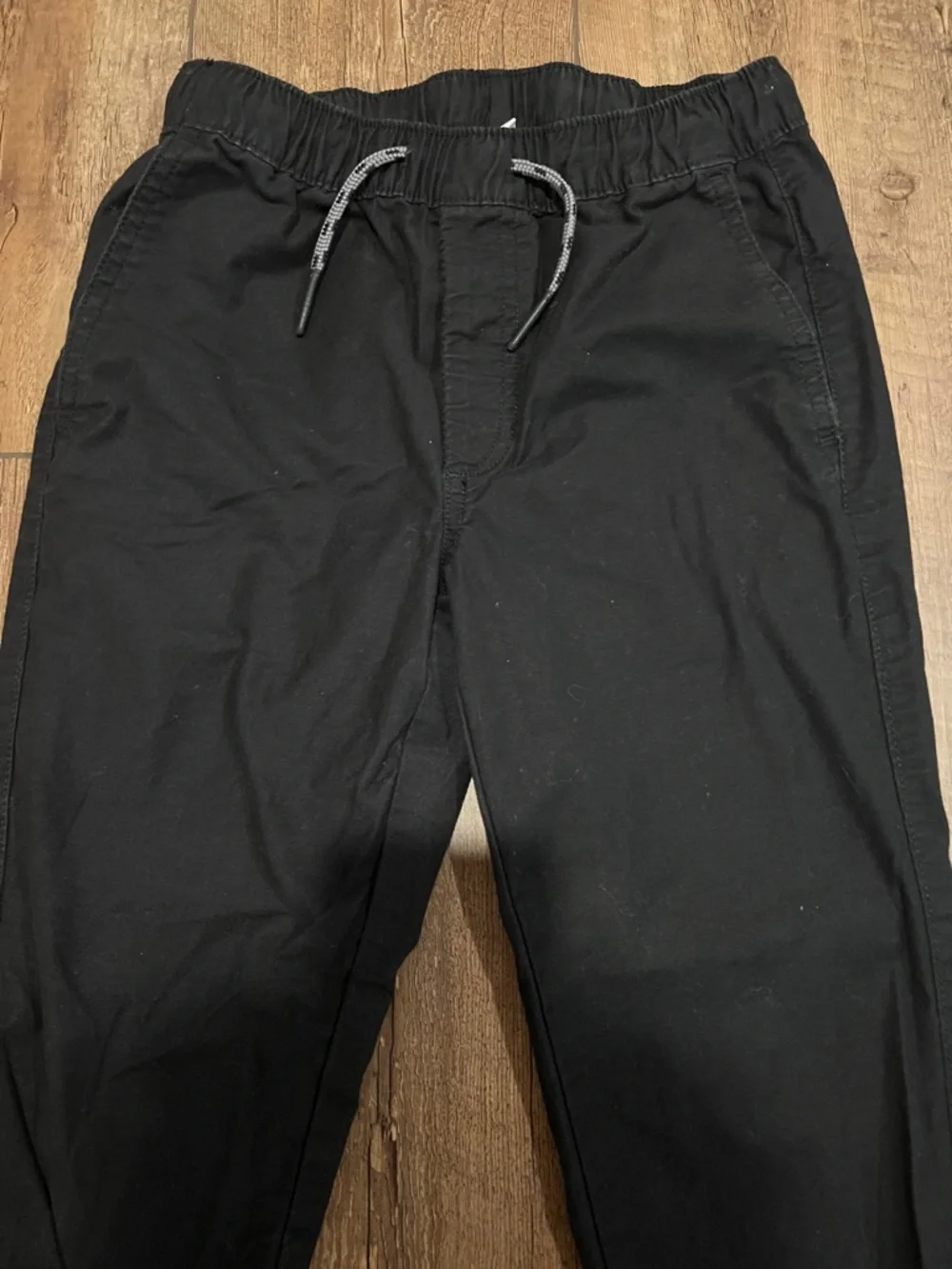 GAP Kids Black Elastic Drawstring Jogger Pants, size medium